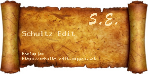 Schultz Edit névjegykártya